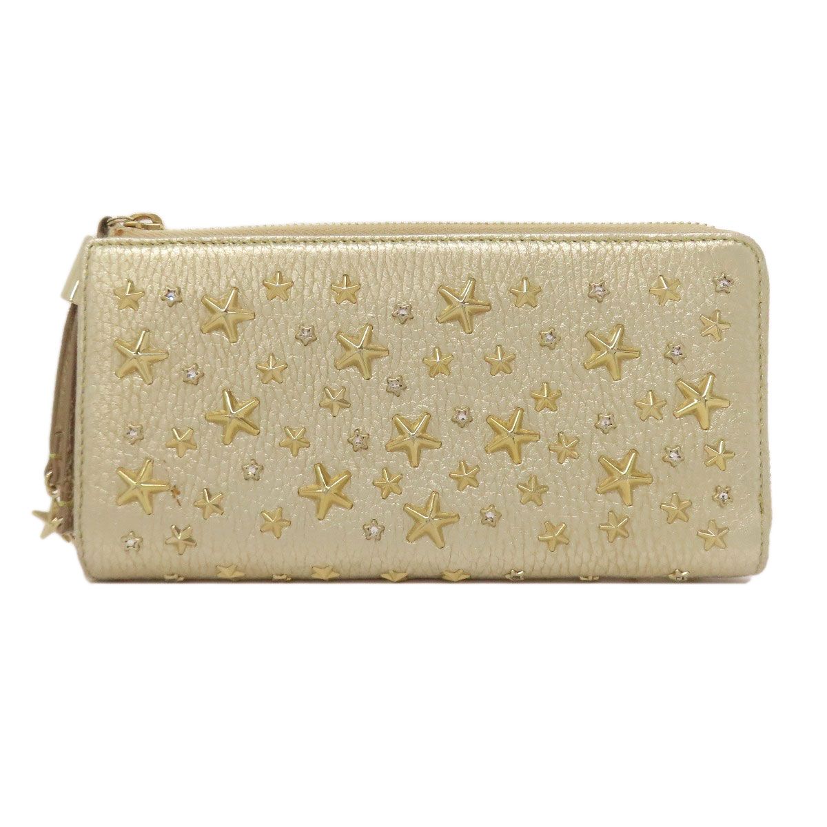 Jimmy Choo ジミーチュウ スターモチーフ 長財布 小銭入れあり レザー レディース