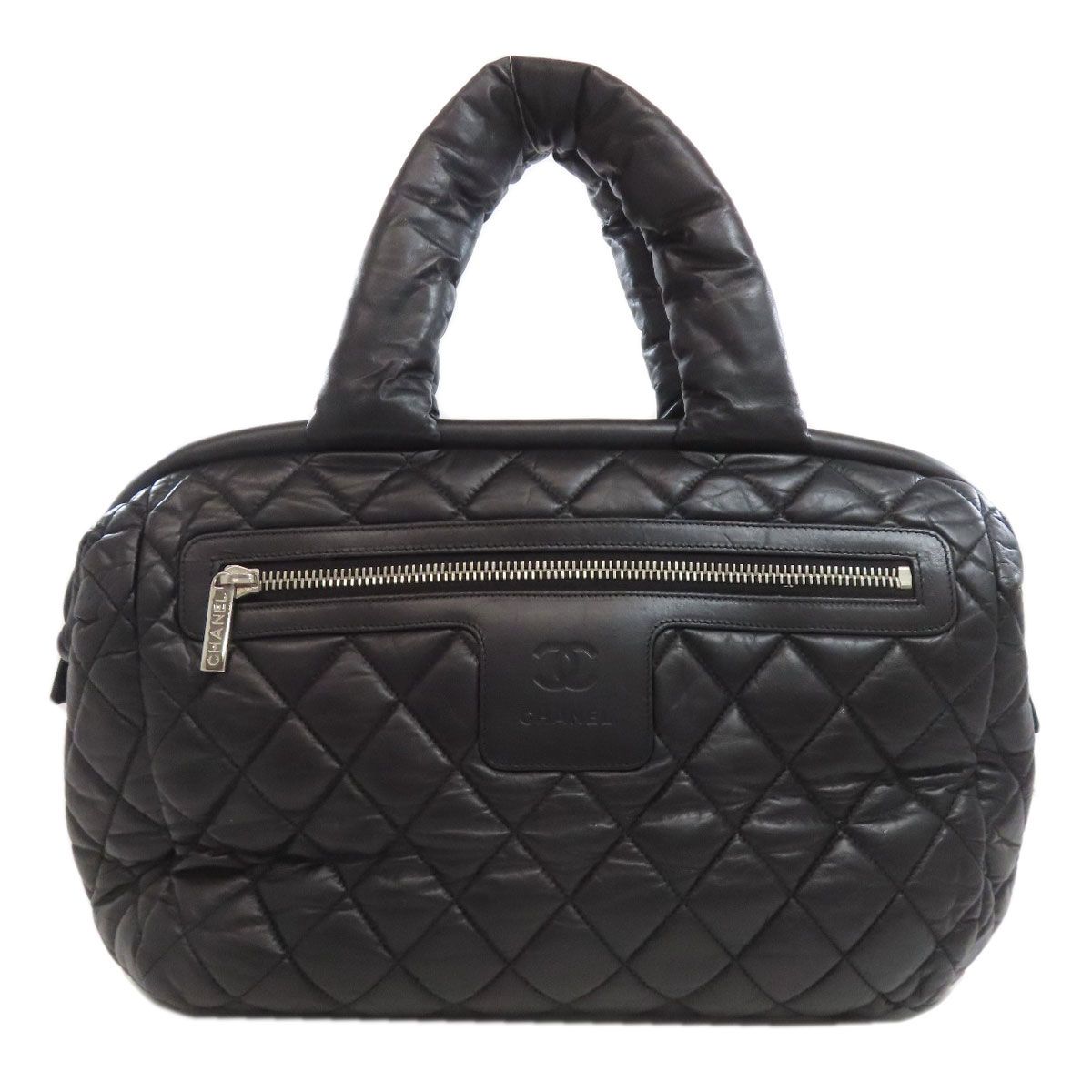 CHANEL シャネル ココマーク マトラッセ シルバー金具 トートバッグ ラムスキン レディース