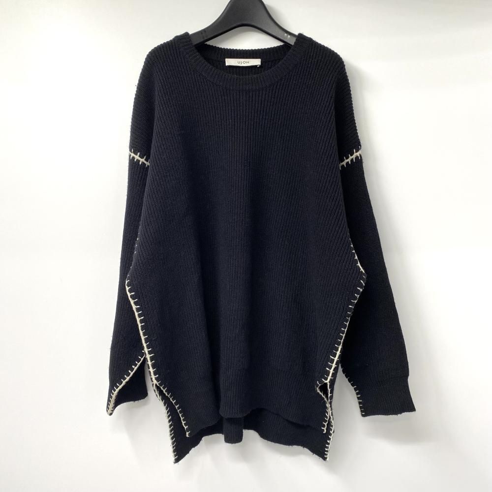 UJOH ステッチデザインアルパカ混ニット ブラック サイズ3 U783-K03-106 ウジョー 17
