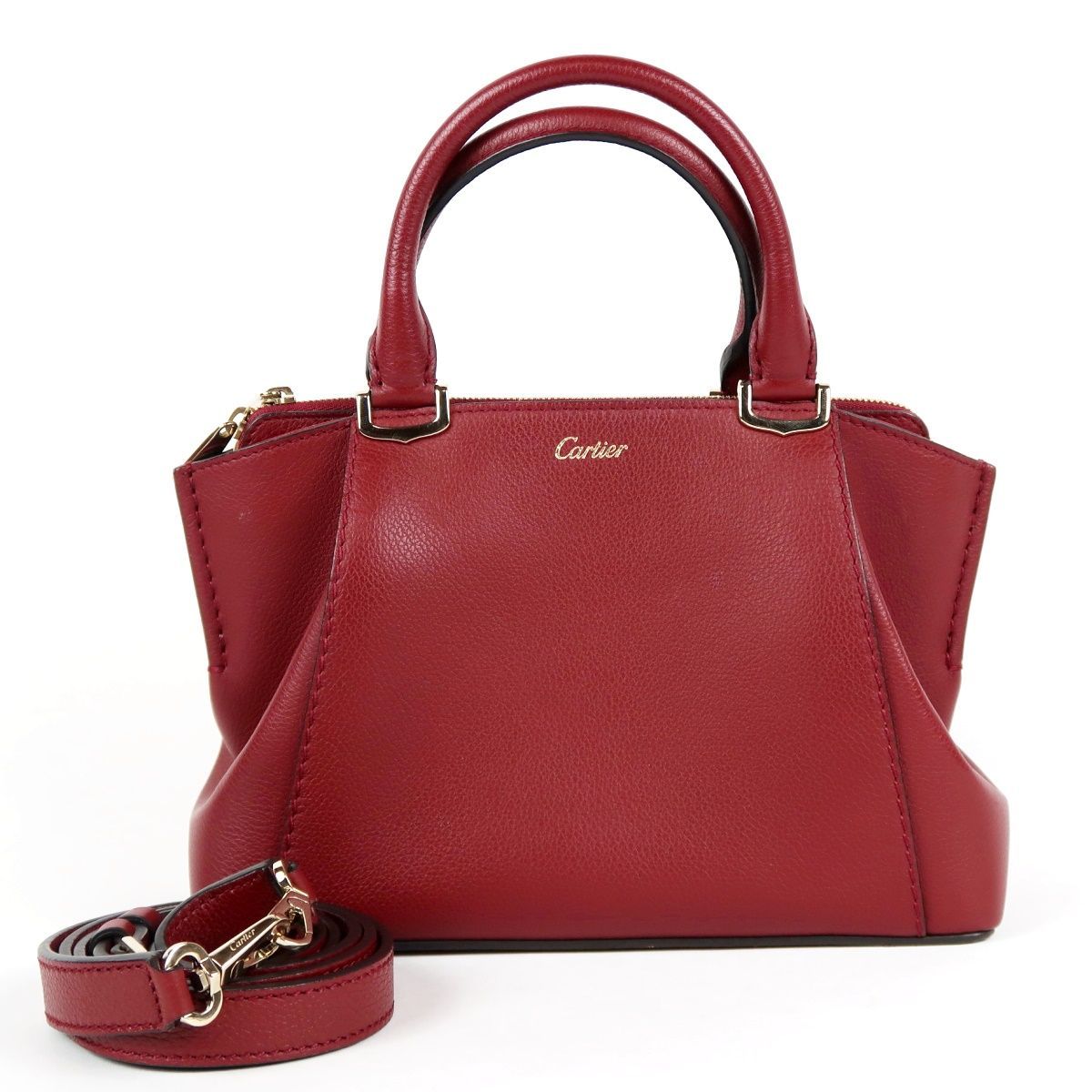 超美品】Cartier カルティエ Cドゥ 2WAYショルダー ハンドバッグ 