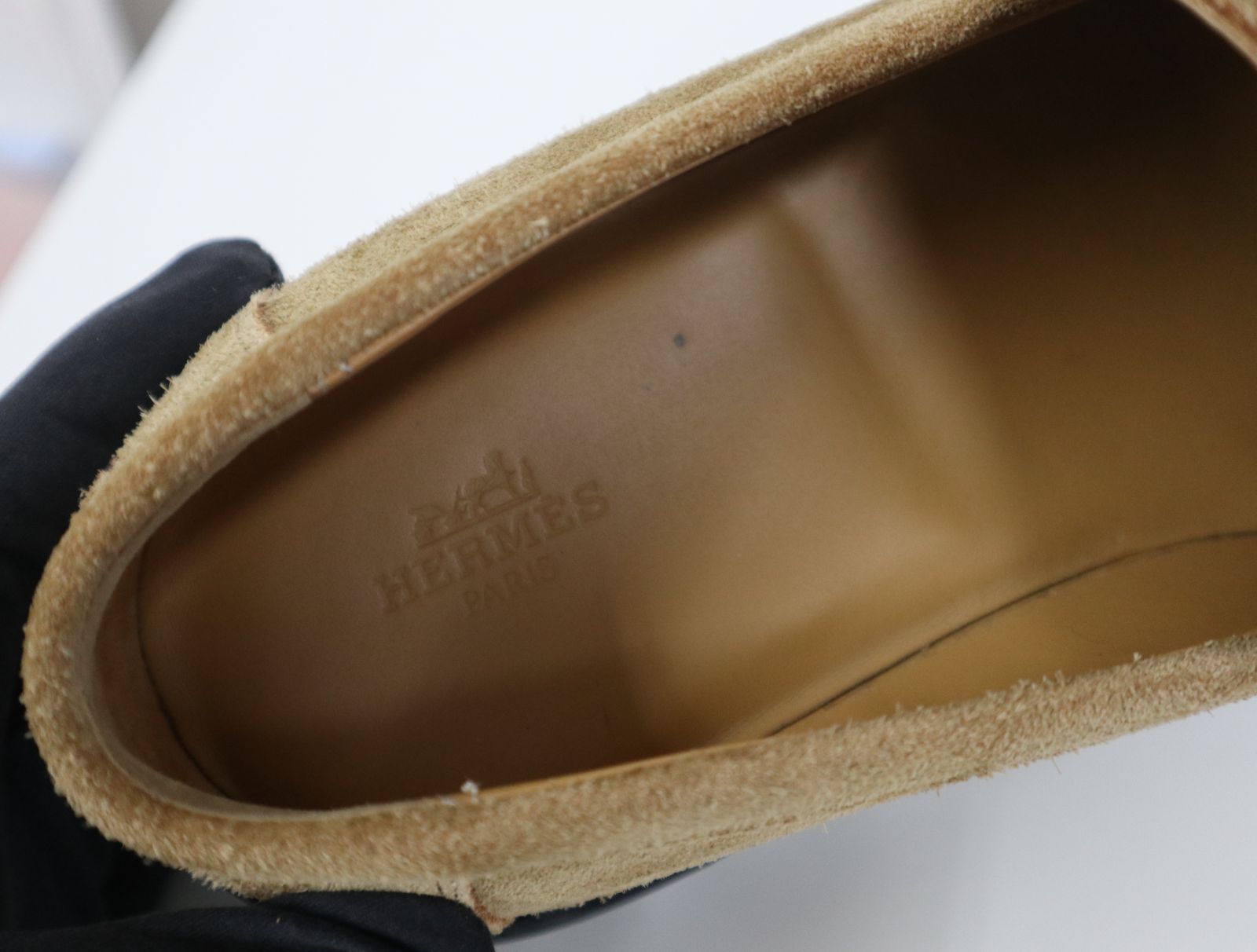 エルメス HERMES モカシン アイコン ローファー スエード ブラウン サイズ40 ケリーバックル 靴