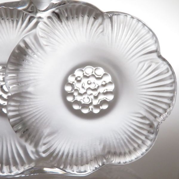 ラリック 香水瓶 ドゥ フルール パフューム ボトル 9cm 二つの花 フロステッド LALIQUE