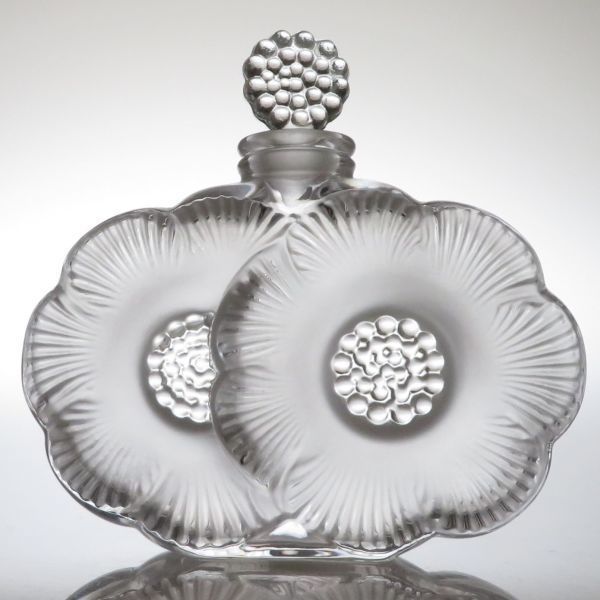 ラリック 香水瓶 ドゥ フルール パフューム ボトル 9cm 二つの花 フロステッド LALIQUE