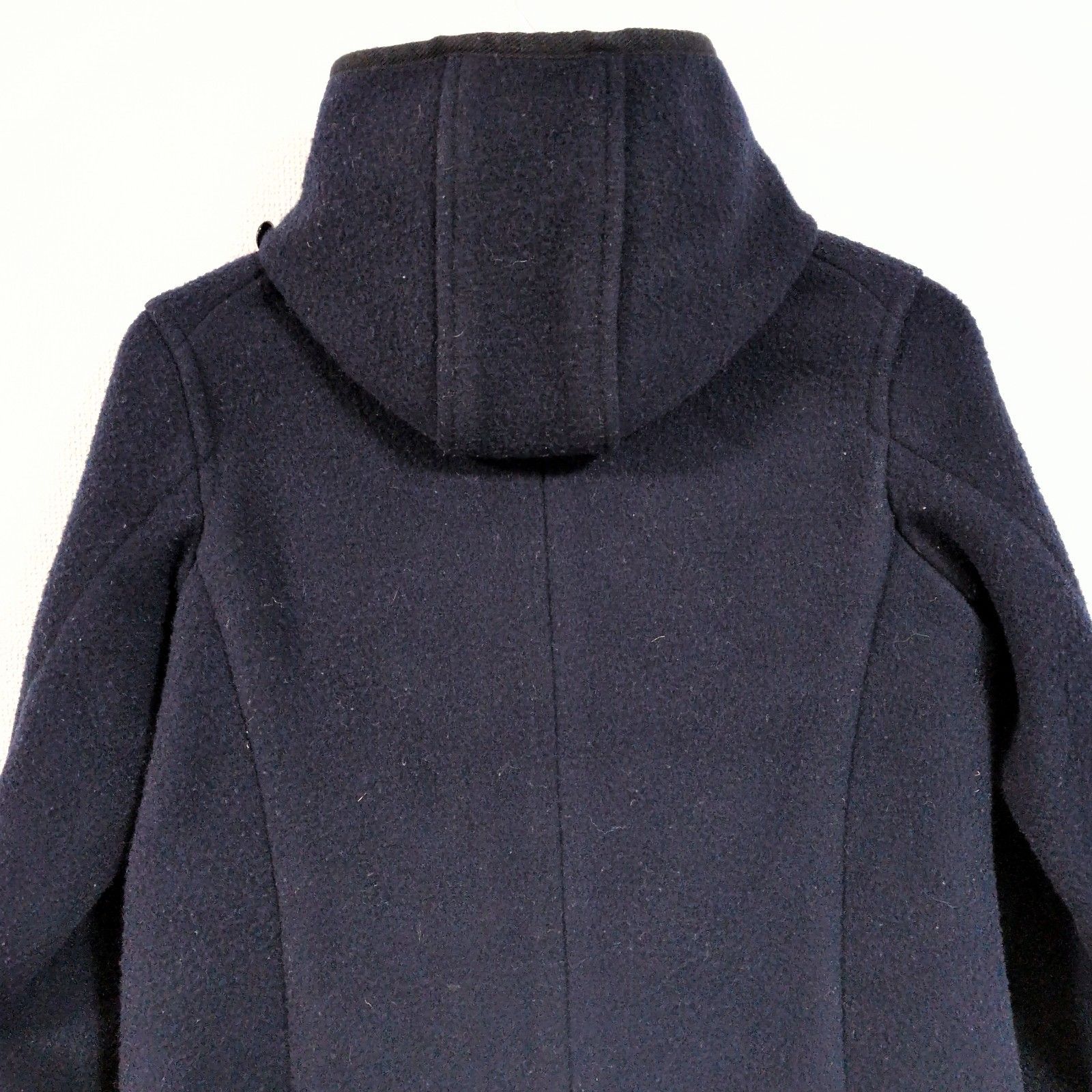 これからの時期に 通勤通学に DANTON ダントン ウール コート ジャケット 牛革 毛 防寒 通勤 通学 学生 フード 着回し シンプル きれいめ 紺 ネイビー サイズ 36 M37657HH KANDAIZUMI_COM