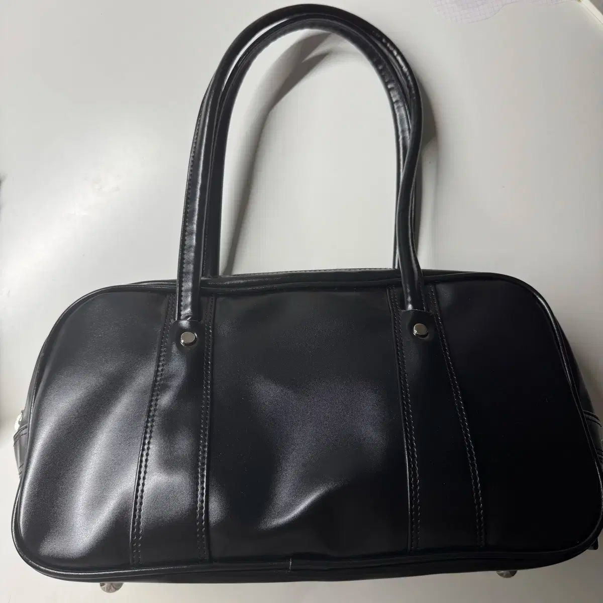 コム デ ギャルソン オリジナル ハンドルバッグ ダブル ジッパー ブラック ACEバッグ ミディアム