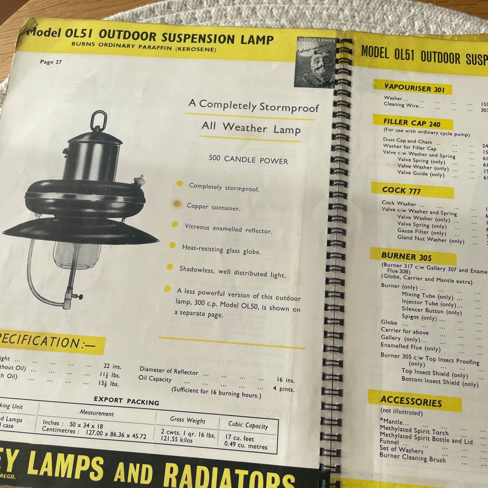 Tilley ティリー 取扱説明書 カタログ マニュアル ランプ ランタン