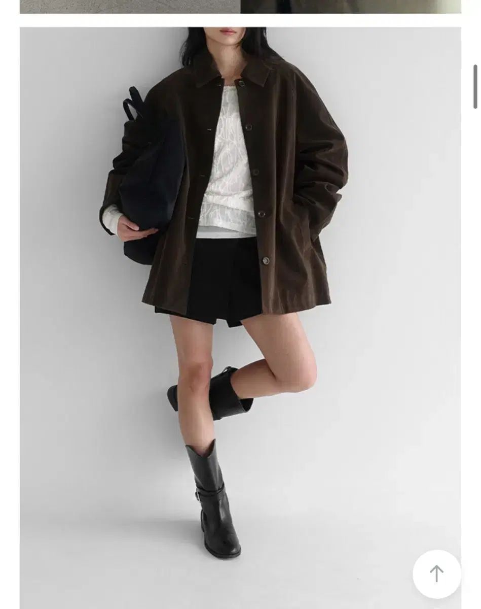 マニック オーバーサイズ スウェード ジャケット 黒