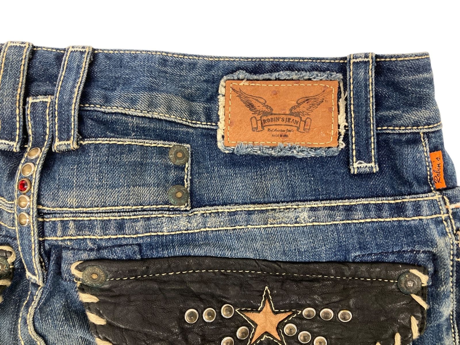 ROBIN'S JEAN ロビンズジーン レディース スキニー デニム GOLD WING MARILYN SP.RAW W07 サファリ掲載 ブランド ROBIN\u0027S JEAN (ロビンズジーン) デニムパンツ Gパン ウイング刺しゅう