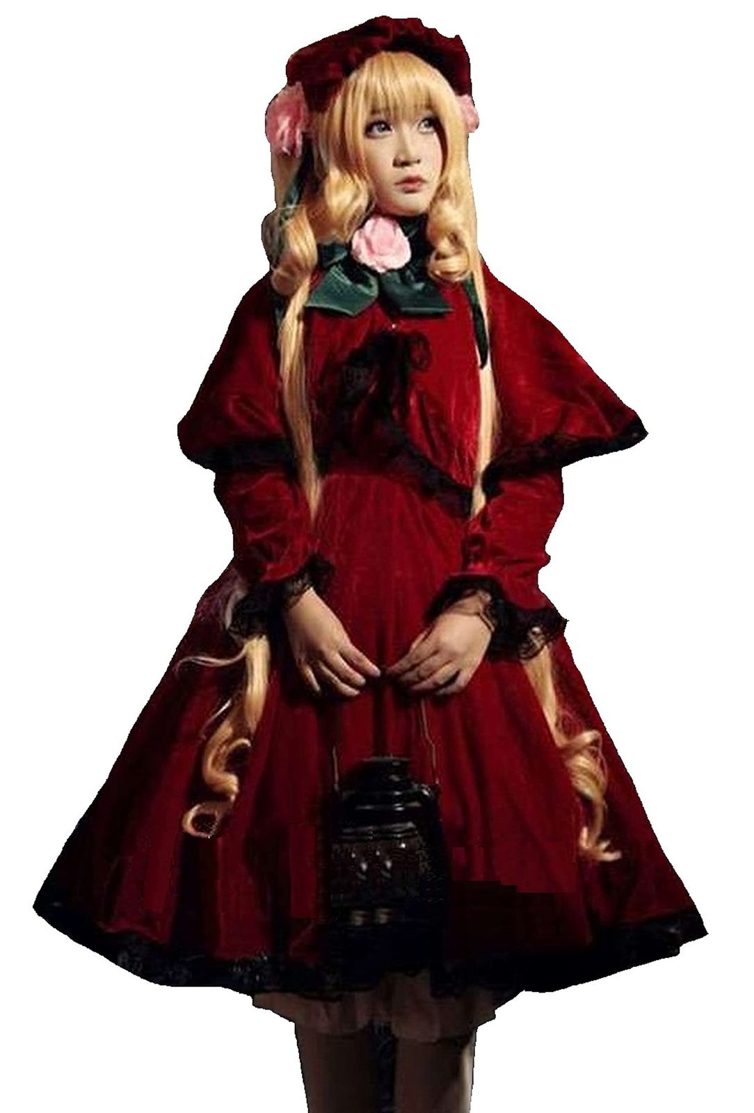 株式会社豊作 薔薇少女 真赤な少女 アニメ コスプレ 衣装 セット 紅 水銀 ロリータ 仮装 パニエ付き豪華セット