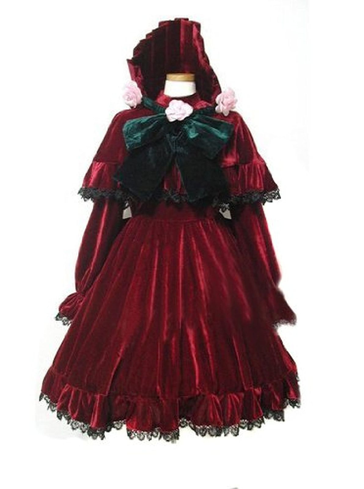 株式会社豊作 薔薇少女 真赤な少女 アニメ コスプレ 衣装 セット 紅 水銀 ロリータ 仮装 パニエ付き豪華セット