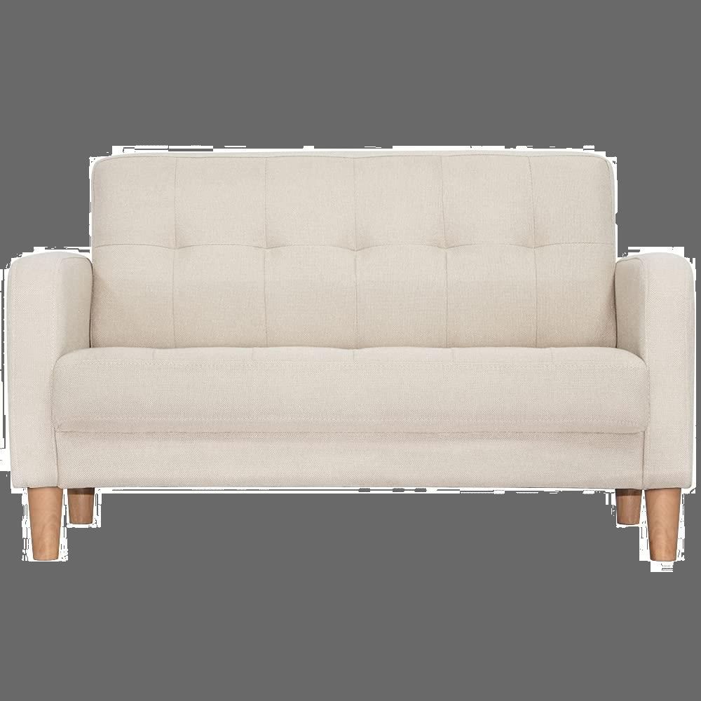 新着商品 62 113 38 ベージュ ソファベッド 北欧スタイル 新生活 おしゃれ ファブリック 2WAY 簡単組み立て 幅約110cm 天然木脚 肘付き 2人掛け ソファー オーエスジェイ OSJ