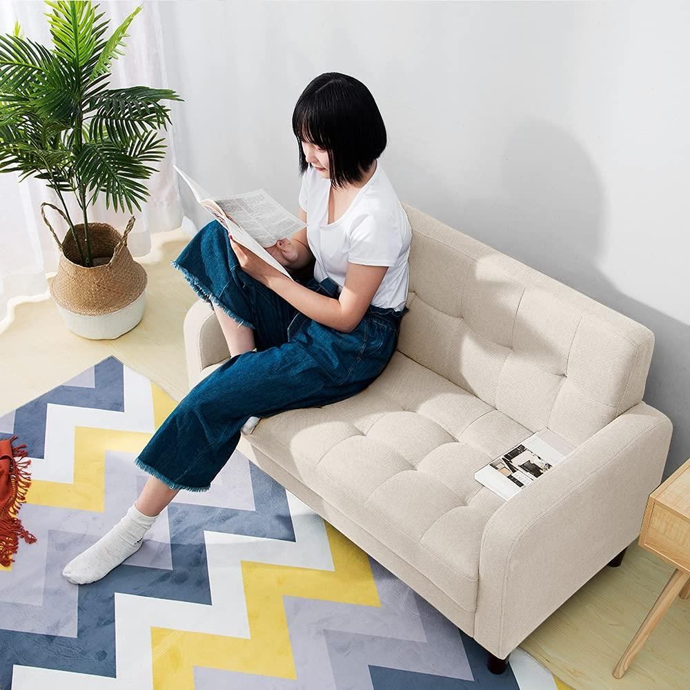 ベージュ ソファベッド