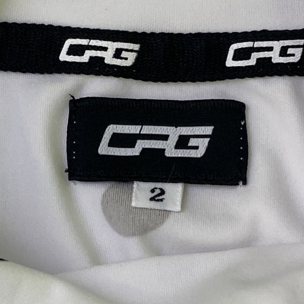 CPGゴルフウェア ホワイト/ブラック モックネック 半袖S 新品】CPG
