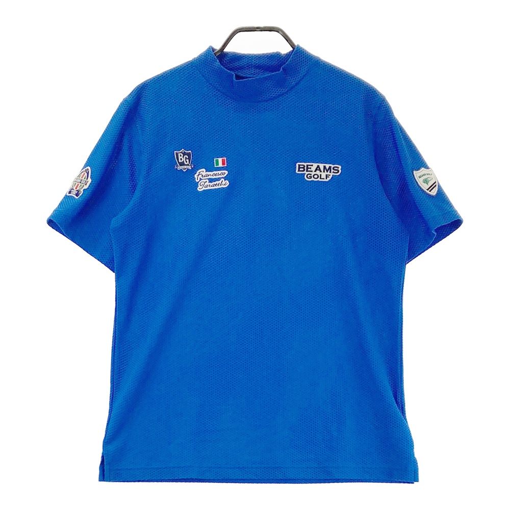 サイズ L BEAMS GOLF ビームスゴルフ パープルレーベル ハイネック 半袖Tシャツ ブルー系 240101546891 ゴルフウェア メンズ ストスト