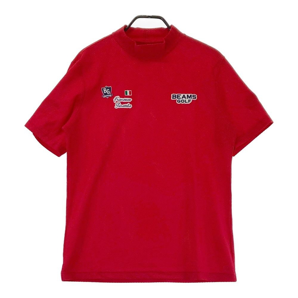サイズ L BEAMS GOLF ビームスゴルフ パープルレーベル ハイネック 半袖Tシャツ レッド系 240101546892 ゴルフウェア メンズ ストスト