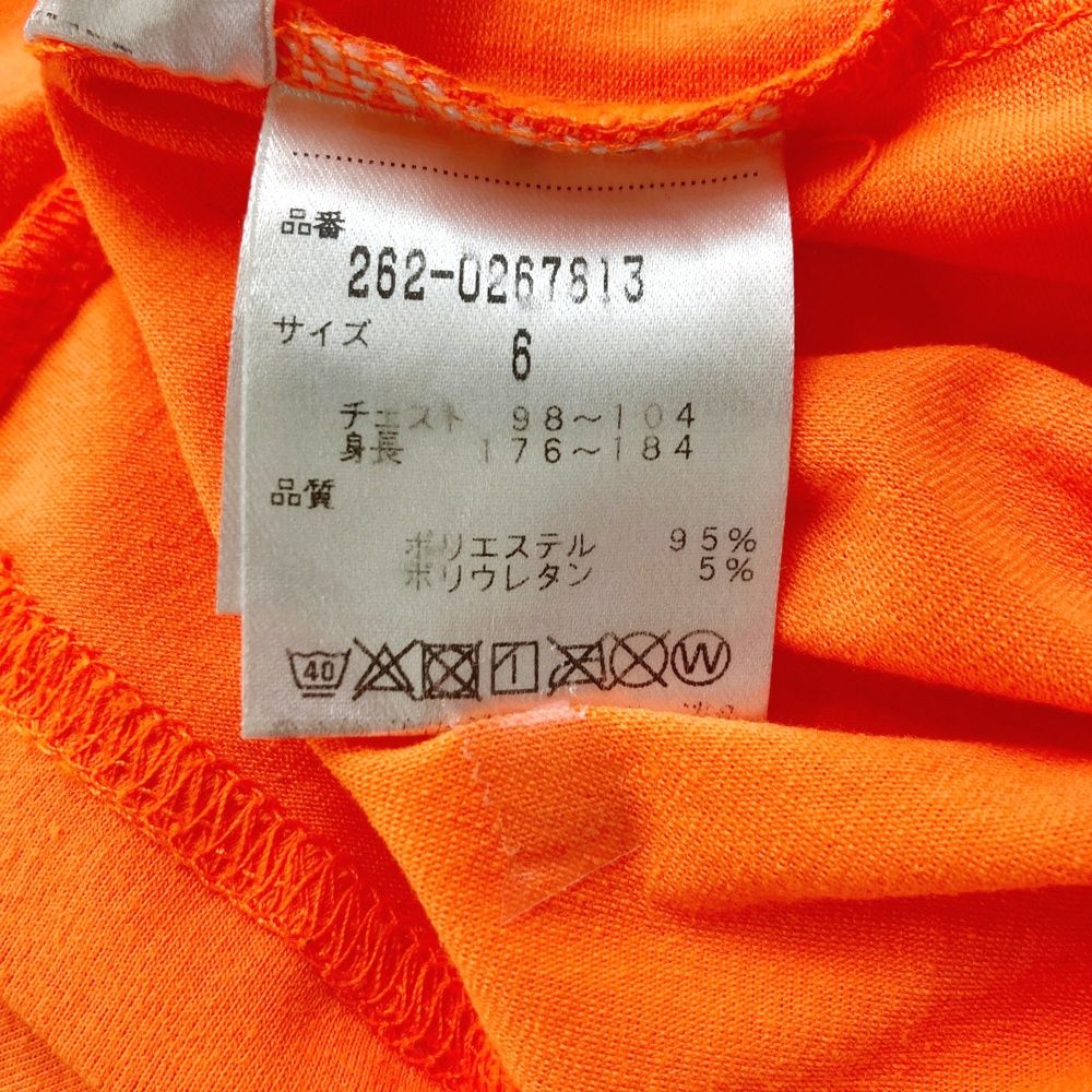オレンジ ハイネック 半袖シャツ サイズ：6 JACK BUNNY ジャックバニー ハイネック 半袖Tシャツ