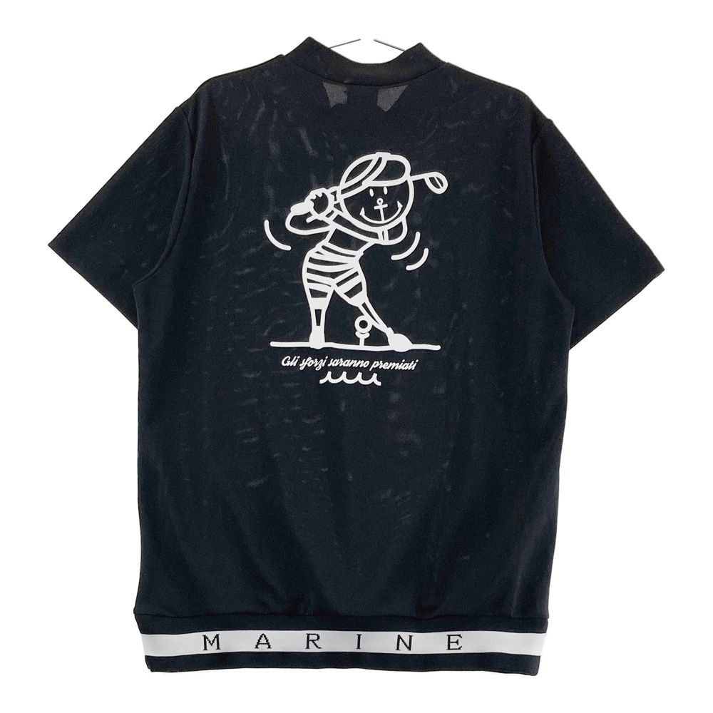 サイズ 6 MUTA MARINE ムータマリン ハイネック半袖Tシャツ ブラック系 240101550026 ゴルフウェア メンズ ストスト