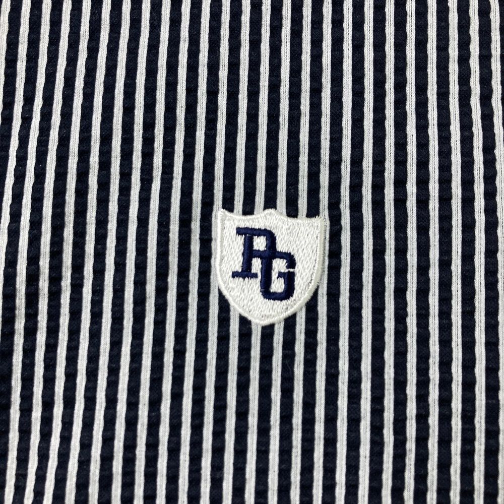 PEARLY GATES ネイビー/ホワイトストライプ ポロシャツ サイズ0