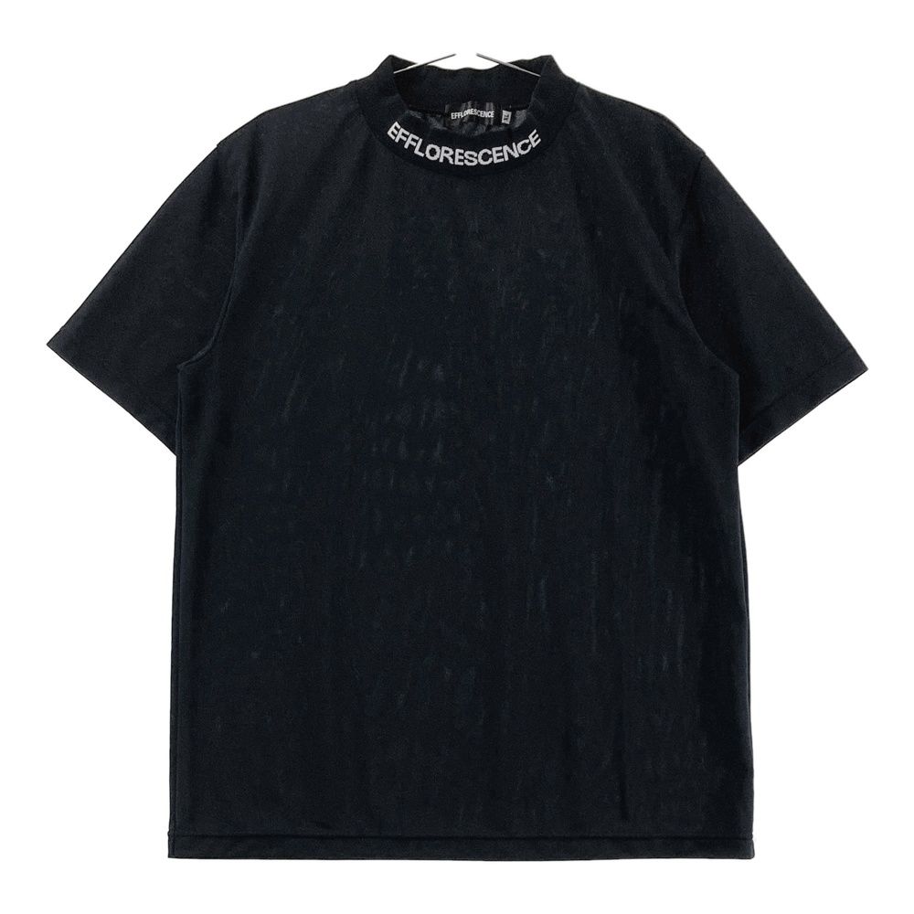 サイズ XL EFFLORESCENCE エフロレッセンス モックネック半袖Tシャツ ブラック系 240101551253 ゴルフウェア メンズ ストスト