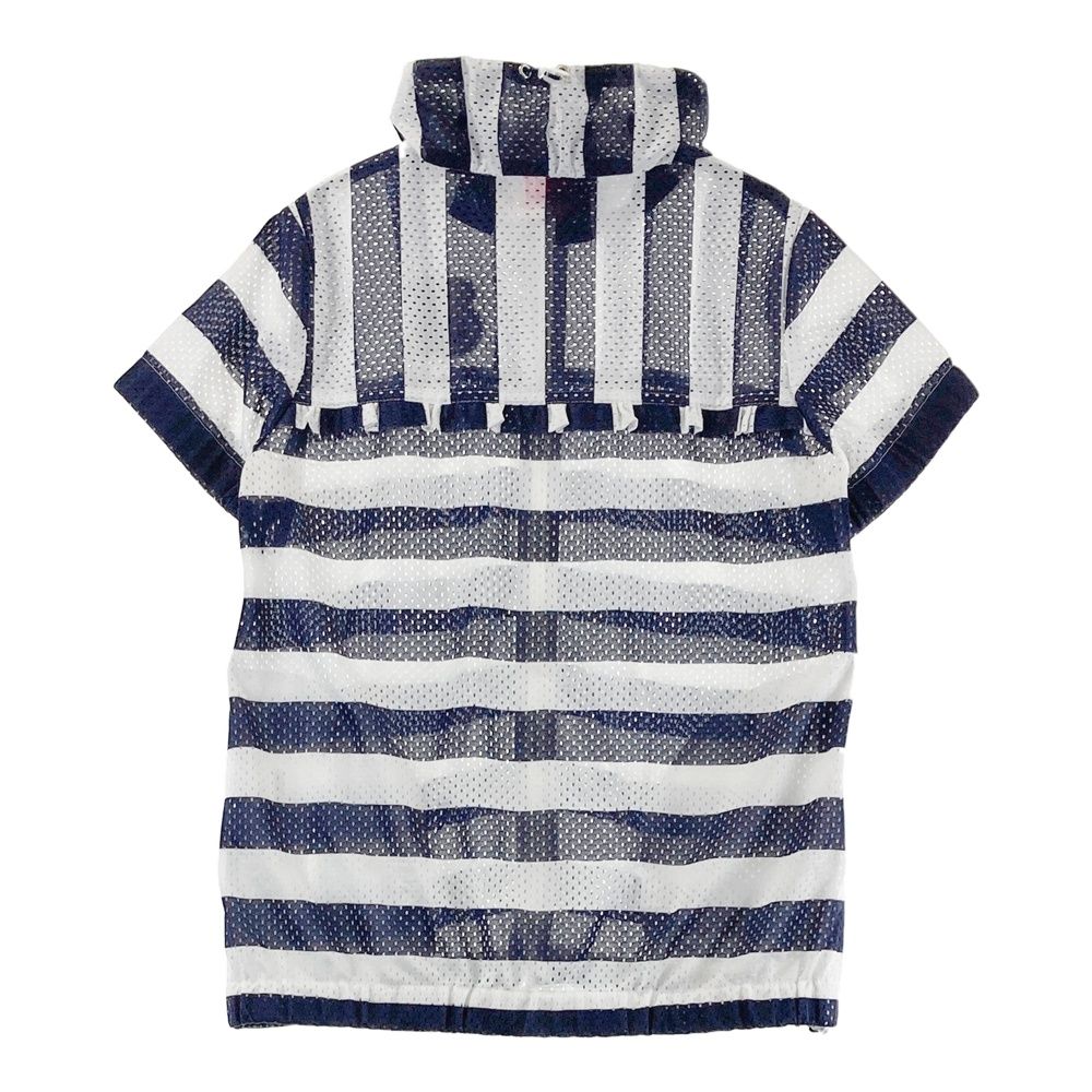 サイズ 36 ARCHIVIO アルチビオ メッシュ半袖 ジップジャケット ボーダー柄 ホワイト系 240101551572 ゴルフウェア レディース ストスト