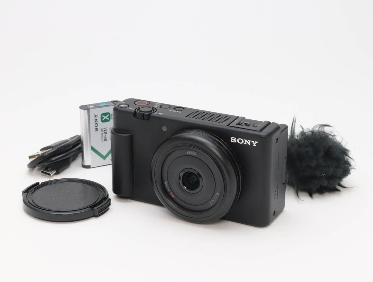 AA- 上品 SONY ソニー VLOGCAM ZV-1F ブラック 初期不良返品対応 111-4