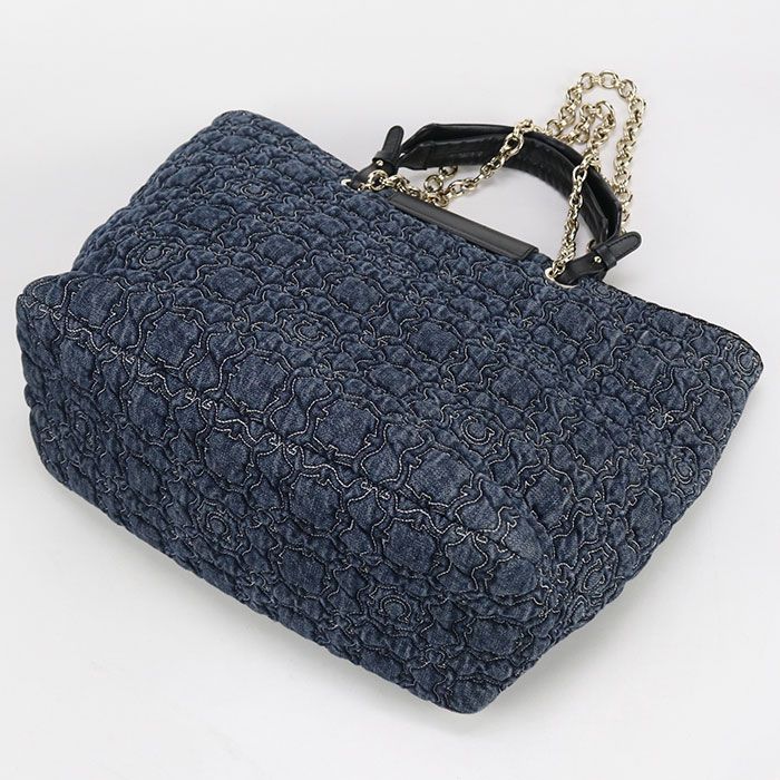 FERRAGAMO フェラガモ 2WAY 21 0960 トートバッグ デニム レディース