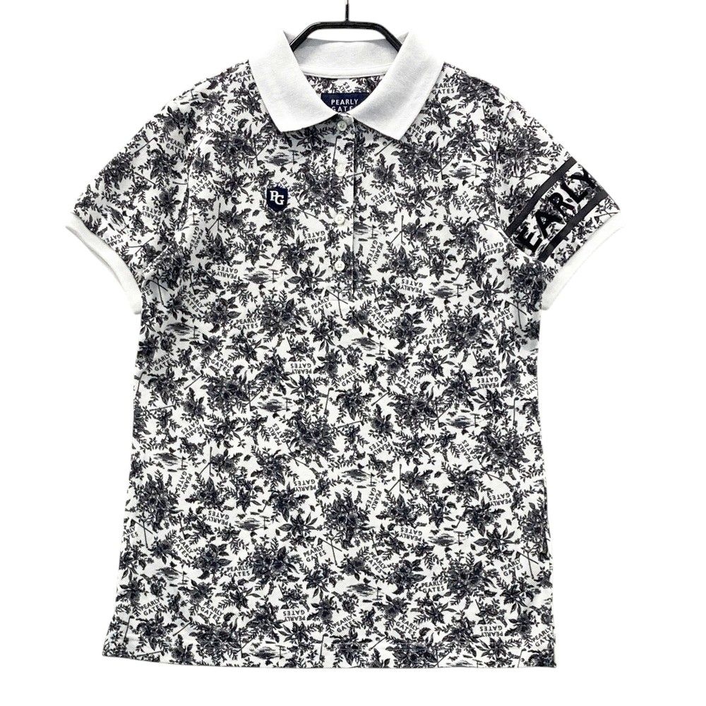 サイズ 00 PEARLY GATES パーリーゲイツ 055-2260904 半袖ポロシャツ 花柄 ホワイト系 240101475346 ゴルフウェア レディース ストスト