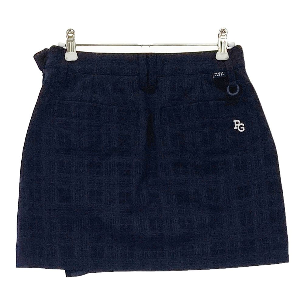 サイズ 0 PEARLY GATES パーリーゲイツ モデル スカート フリル チェック柄 ネイビー系 240101483178 ゴルフウェア レディース ストスト