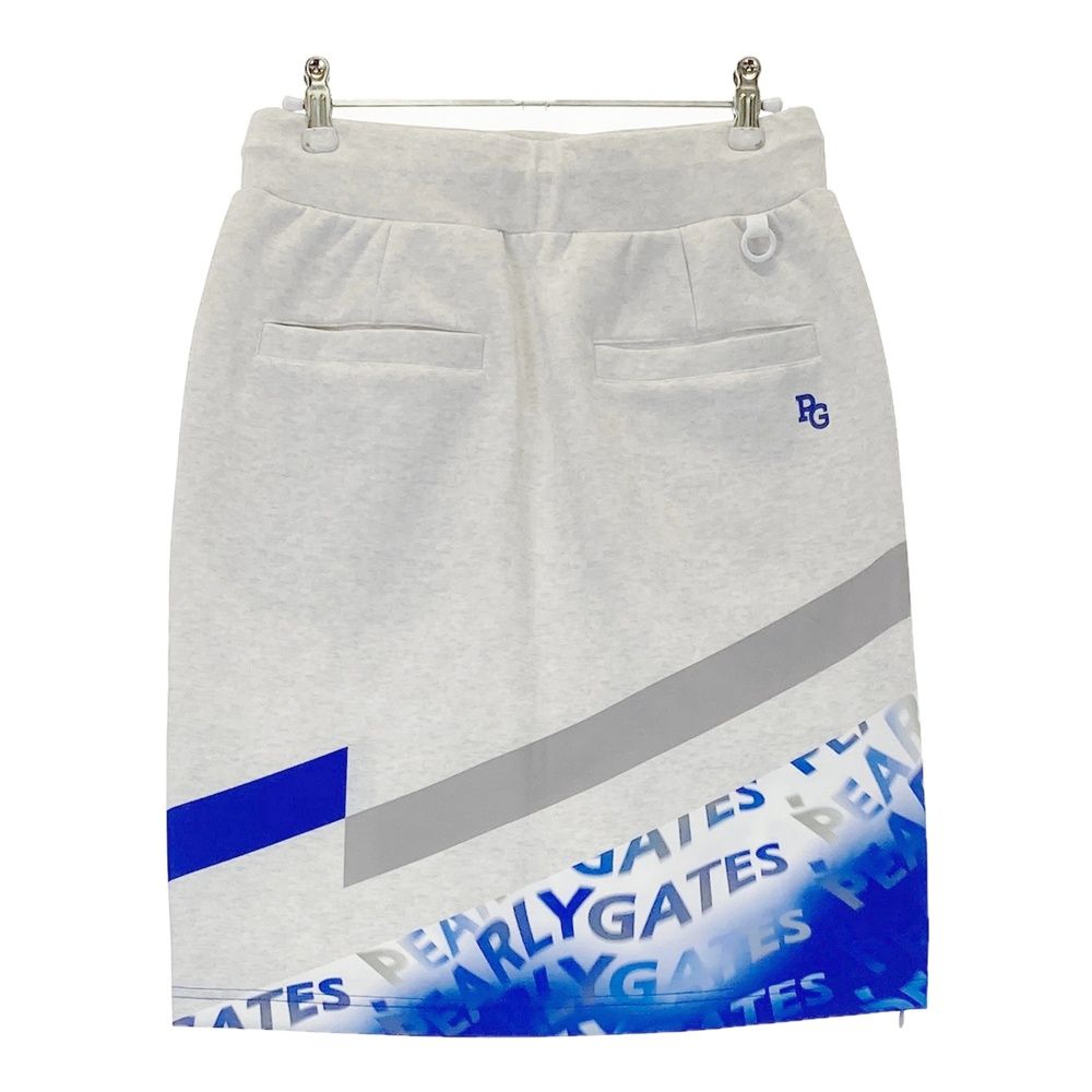 サイズ 1 PEARLY GATES パーリーゲイツ モデル ストレッチスカート ロゴ柄 グレー系 240101529643 ゴルフウェア レディース ストスト