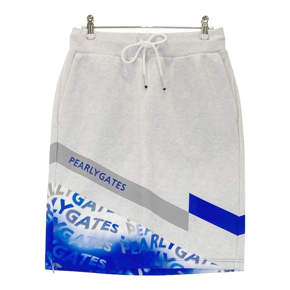 サイズ 1 PEARLY GATES パーリーゲイツ モデル ストレッチスカート ロゴ柄 グレー系 240101529643 ゴルフウェア レディース ストスト