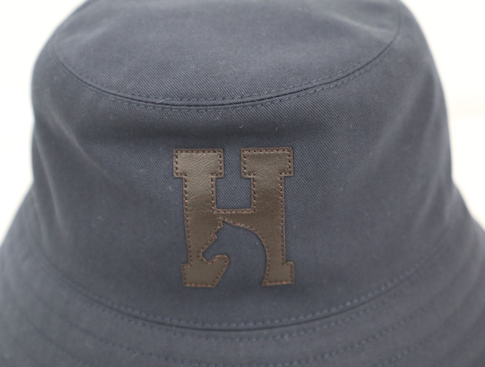 エルメス HERMES ハット フレッド Hシュヴァル マリン サイズ59 0158 帽子