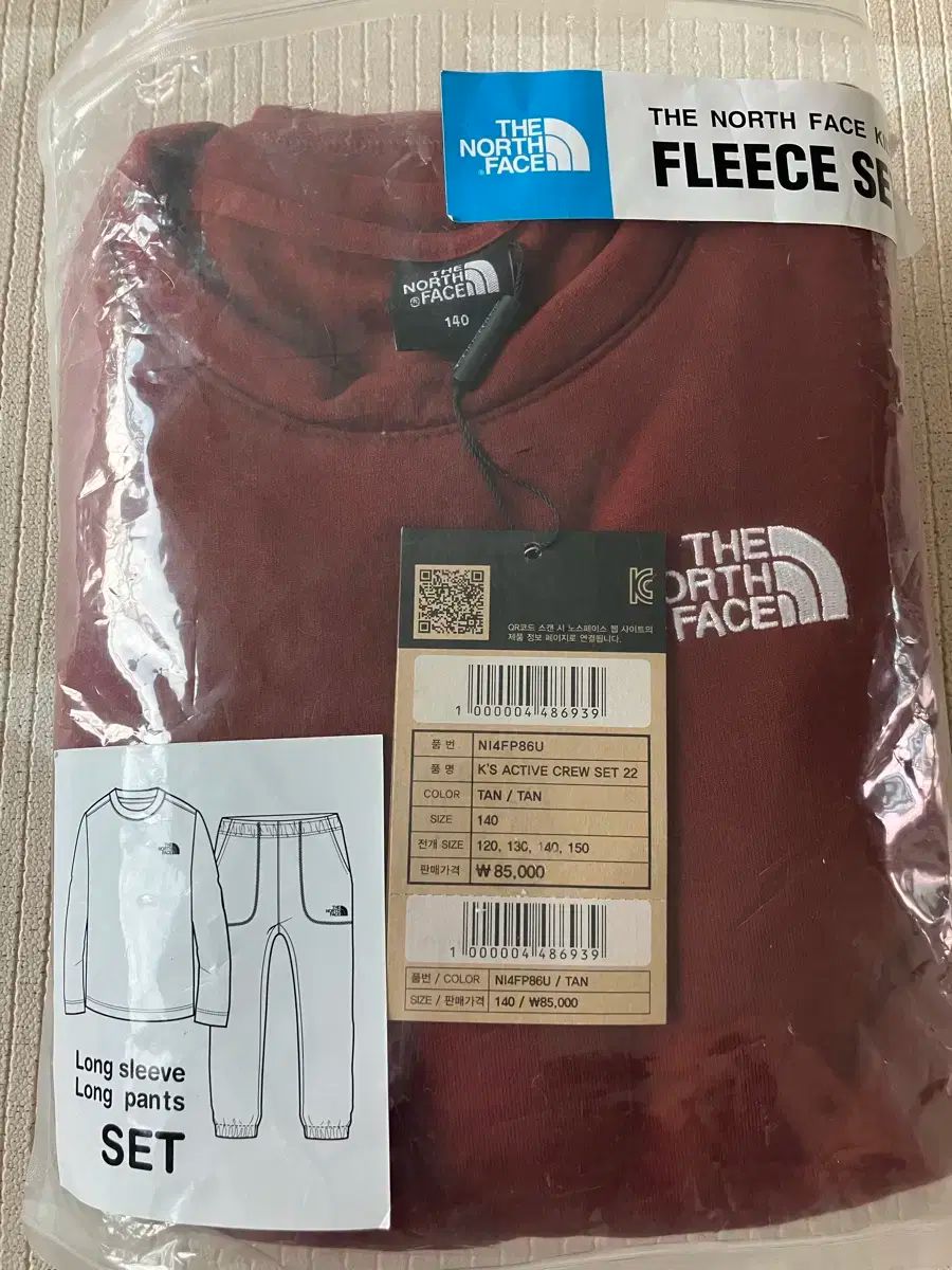 140 THE NORTH FACE ザノースフェイス キッズ フリース 上下セット タン