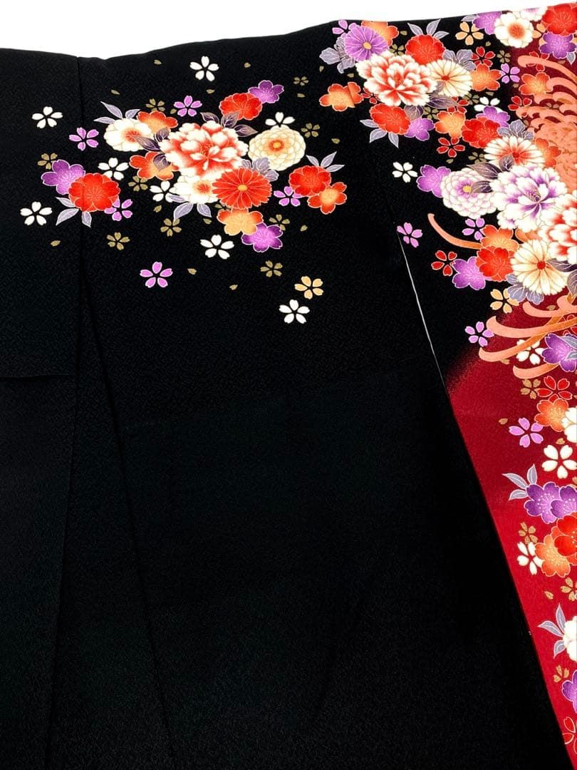 二尺袖 ポリエステル着物 金彩 紋意匠 袴用 MOP451