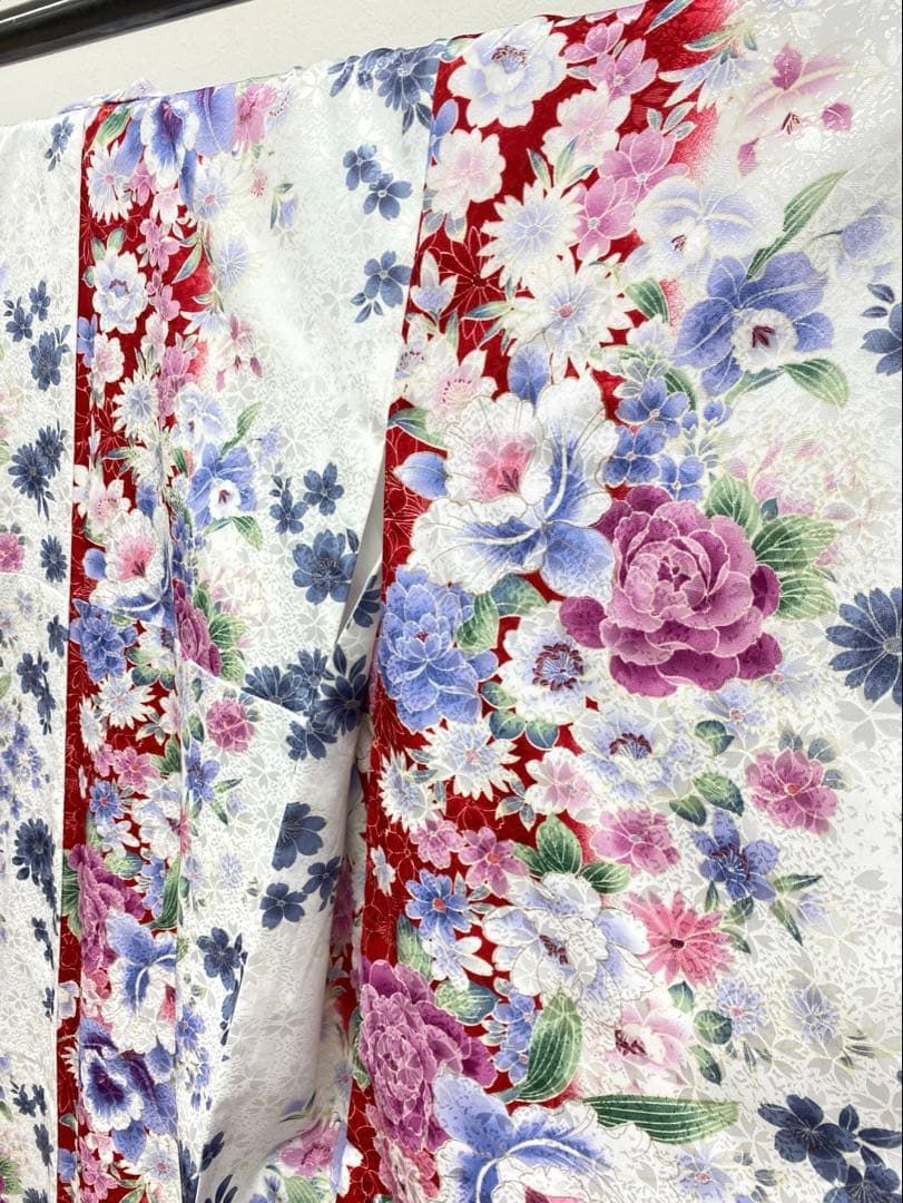 二尺袖 ポリエステル着物 金彩 紋意匠 袴向き MOP456