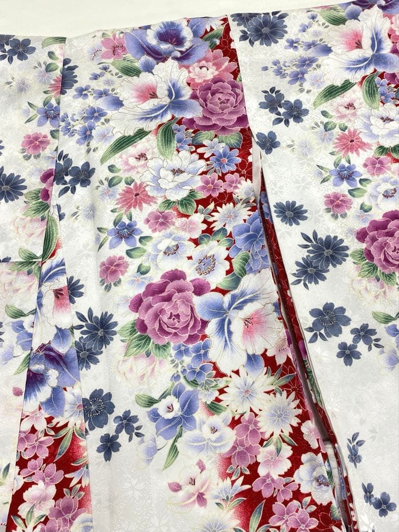 ポリエステル着物 金彩