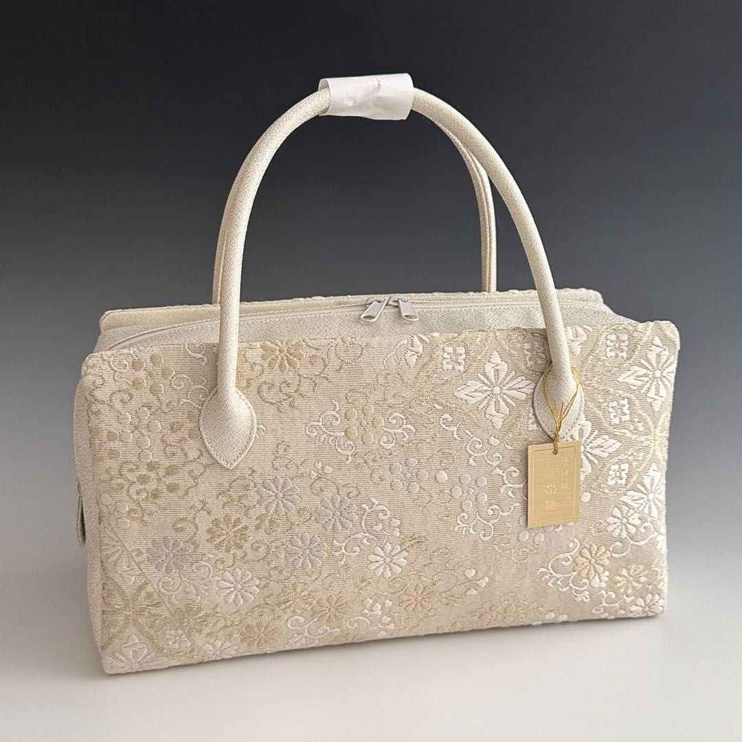 特別 お洒落 京都 西陣織 正絹帯地 使用 利休バッグ 251114