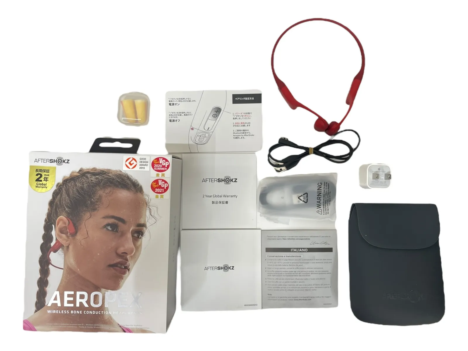 AS800 骨伝導イヤホン 骨伝導ワイヤレスイヤホン 美品AFTERSHOKZ 0