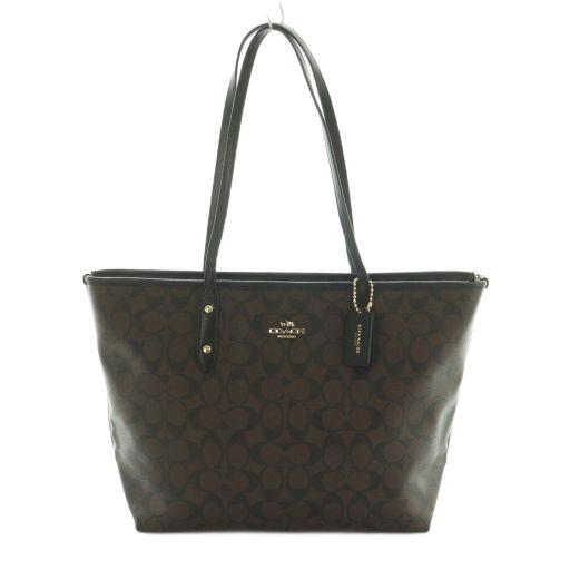コーチ COACH シグネチャー トートバッグ コーティングキャンバス 茶 ブラウン MI GY49