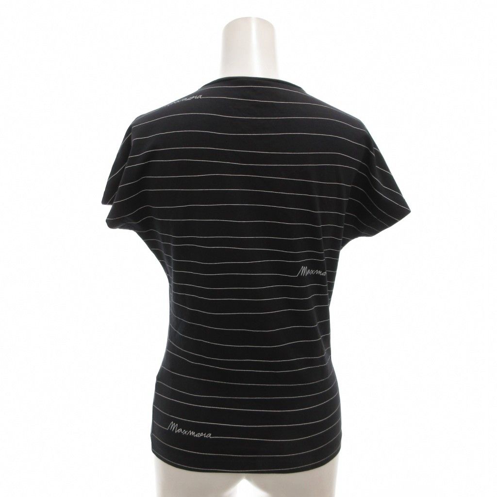 マックスマーラ MAX MARA Tシャツ カットソー 半袖 M 黒 ブラック 