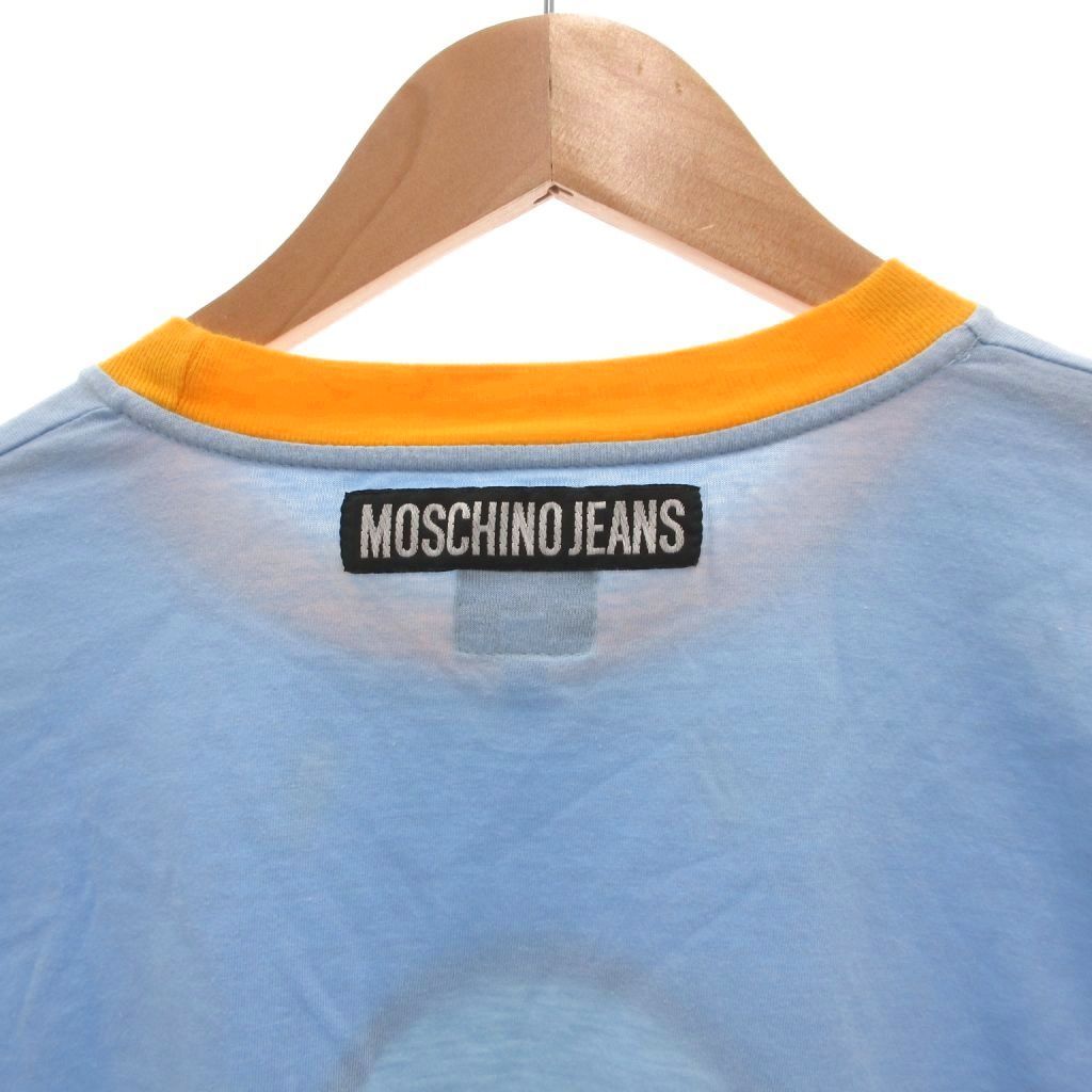 モスキーノジーンズ MOSCHINO JEANS Tシャツ カットソー S 青 ブルー