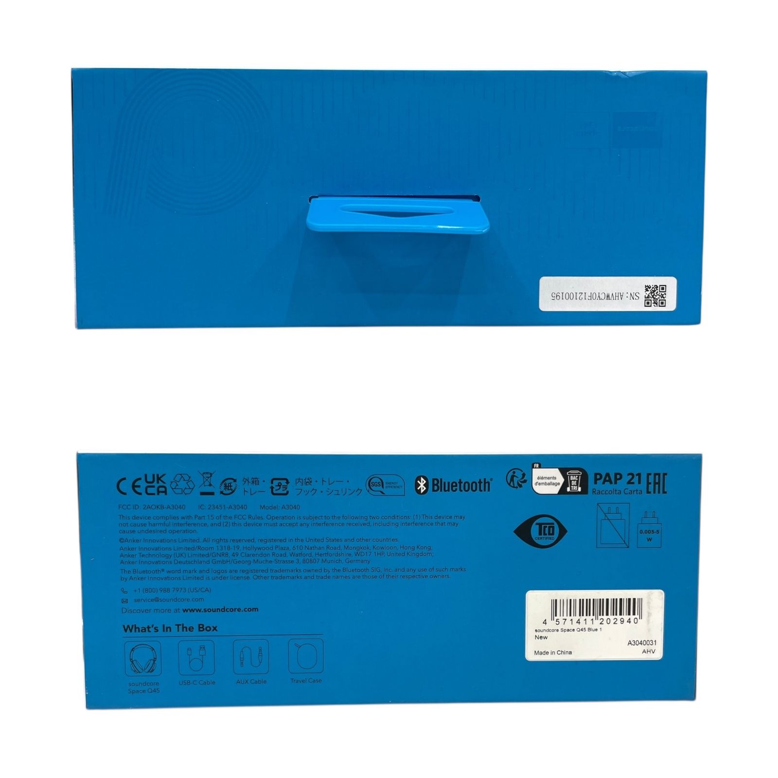 ANKER アンカー Soundcore サウンドコア Space Q45 ワイヤレスヘッドホン A3040031 ネイビー 家電 043 ANARI_COM_TR