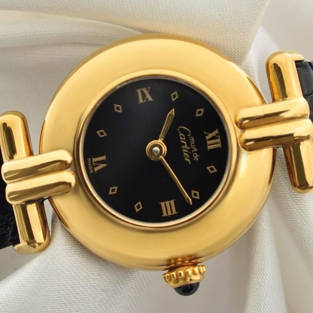 Cartier 磨き済 マストコリゼ ヴェルメイユ クオーツ ブラック文字盤 W00014