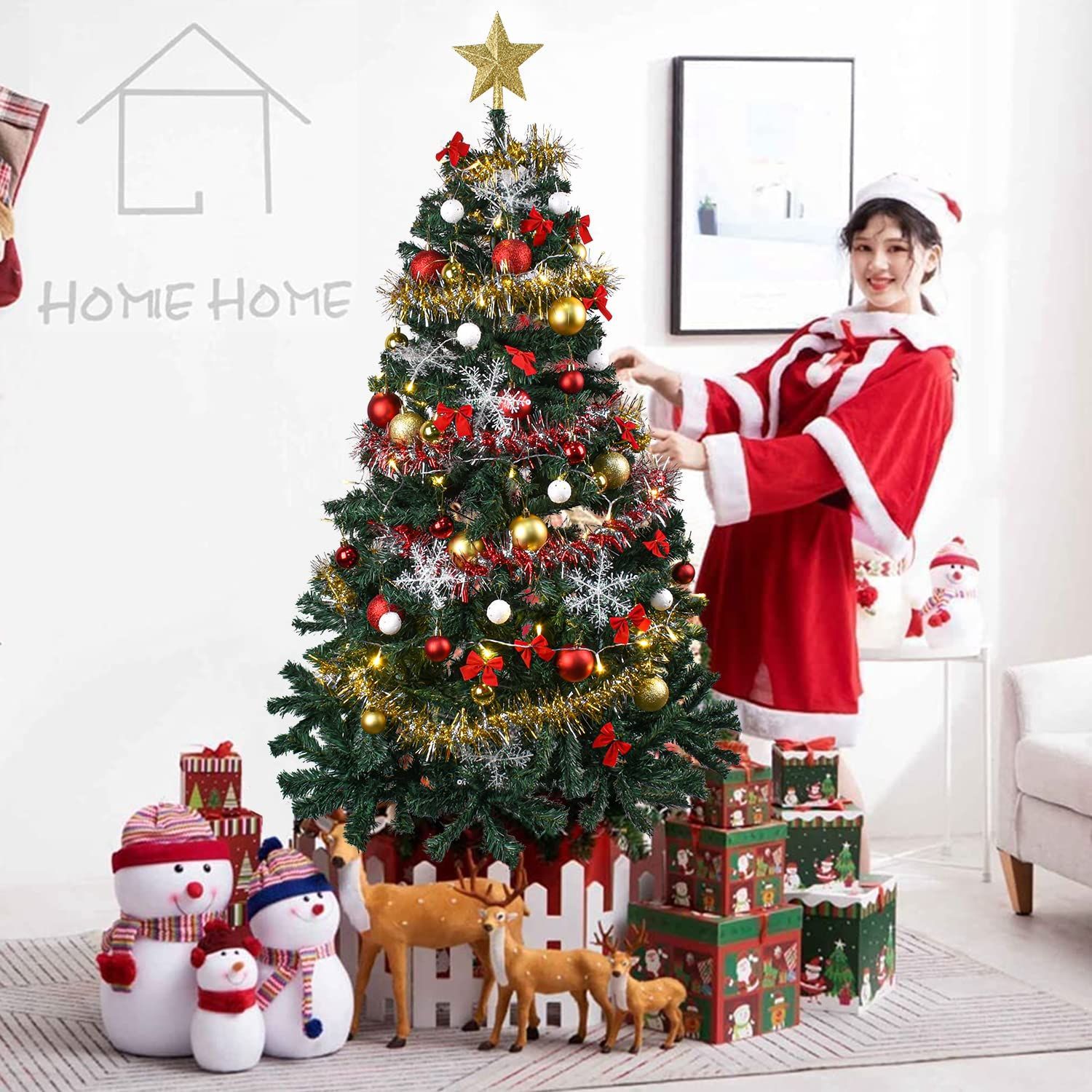 在庫セール 枝数700本 暖色LEDライト クリスマスオーナメント付 180cm 組立簡単 クリスマスツリー 豪華 クリスマスグッズ WWW_OPDRERGINERDOGAN_COM