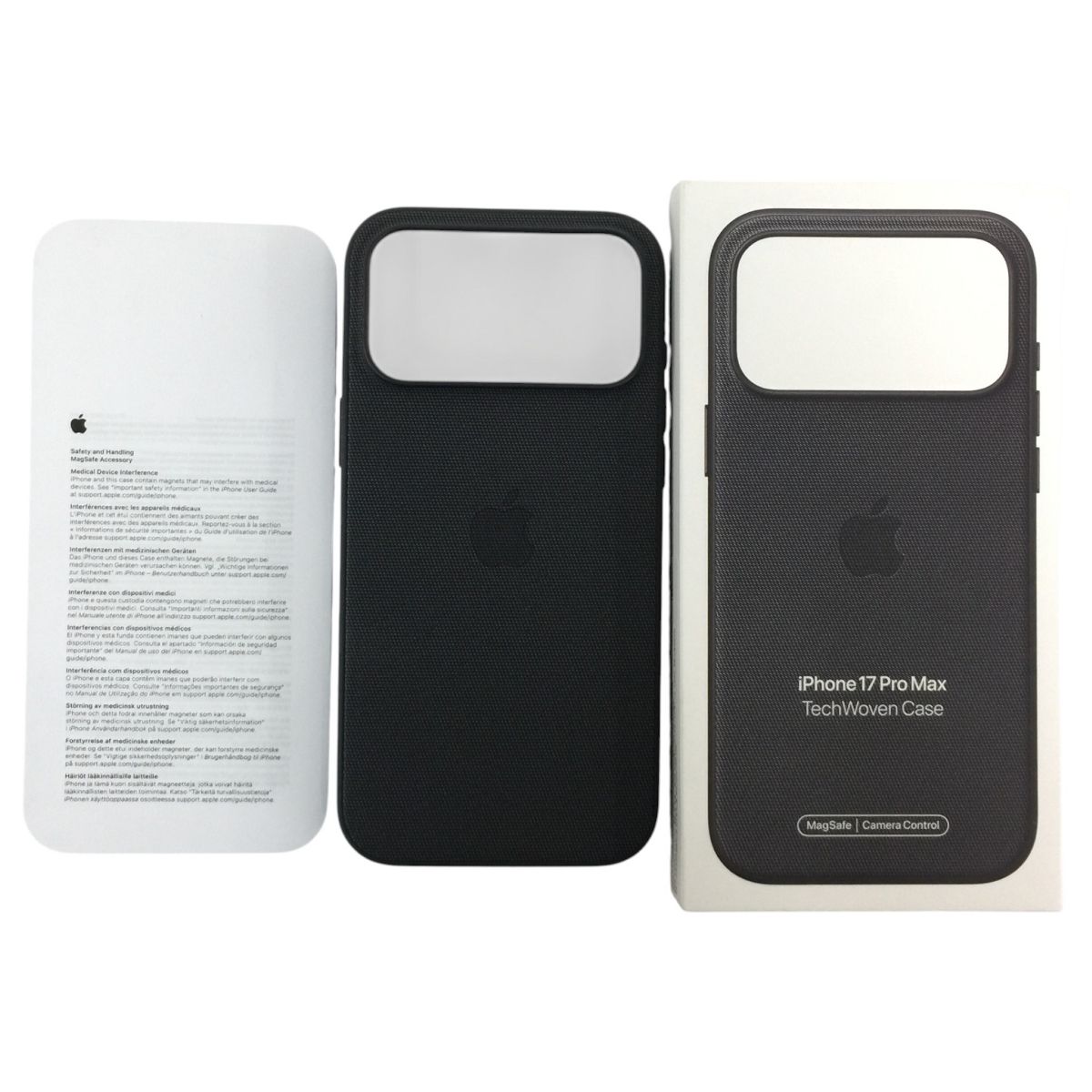 Apple MGF84FE A MagSafe対応 iPhone 17 ProMax テックウーブンケース ブラック 良好 N10594921