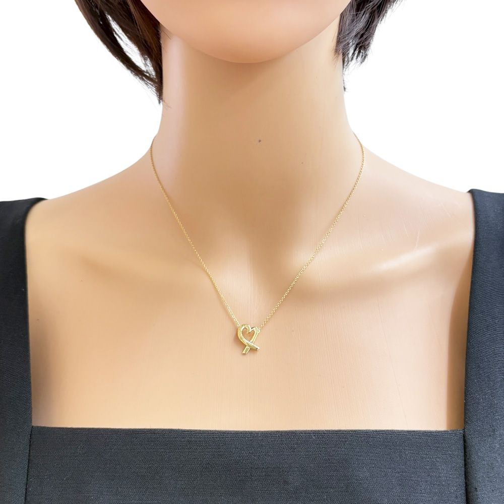 ティファニー ラビングハート ネックレス 18金 K18イエローゴールド レディース TIFFANY-Co. ティファニー