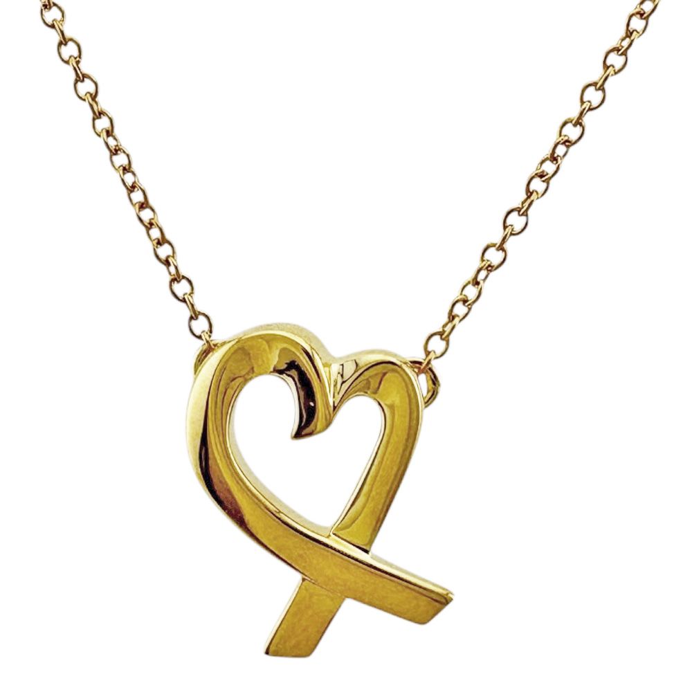 ティファニー ラビングハート ネックレス 18金 K18イエローゴールド レディース TIFFANY-Co. ティファニー