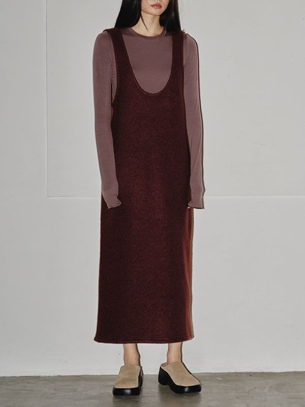 60%OFF トゥデイフル TODAYFUL ワンピース Uneck Wool Dress Uネックウールドレス ロング丈 長袖 12420306