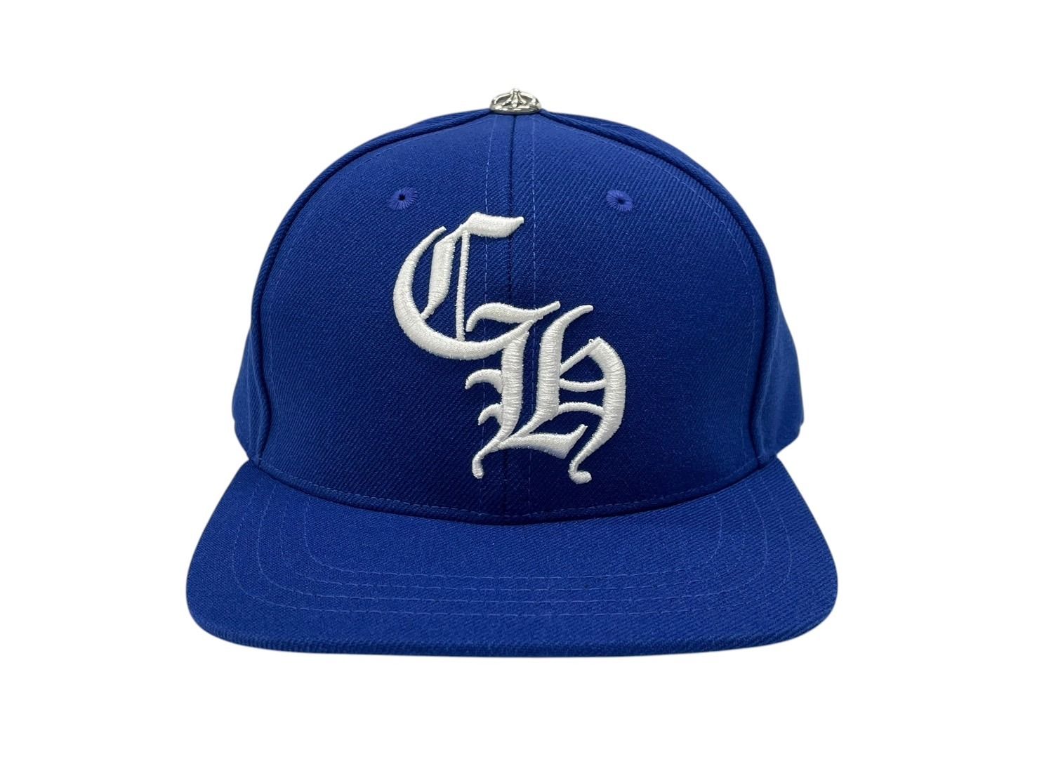 CHROME HEARTS クロムハーツ HAT 6 PANEL CAP ON FIELD BSBL CH刺繍 ベースボールキャップ ONE SIZE ブルー 4b008995