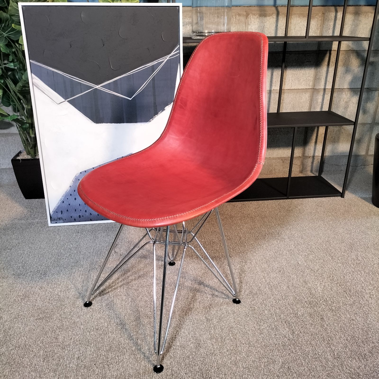 SOL＆LUNA レザーチェア ヴィンテージ風 509