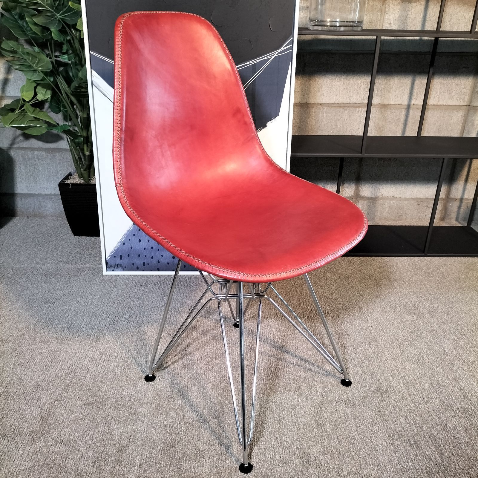 SOL&LUNA レザーチェア ヴィンテージ風 2510